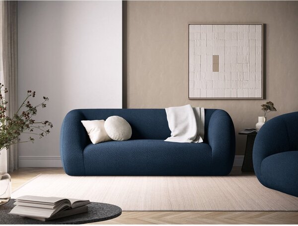 Modrá pohovka z textílie buklé 210 cm Essen – Cosmopolitan Design