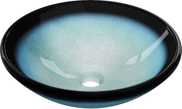 Mexen Mira, sklenené umývadlo na dosku 42 x 42 x 14,5 cm, modrá, 24124247