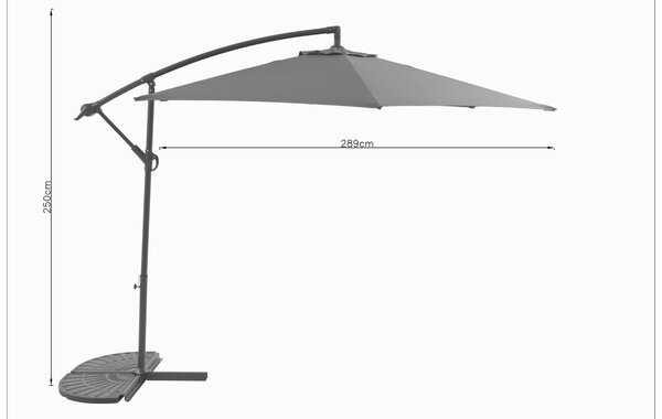 SLNEČNÍK 300 cm Ambia Garden - Online Only záhrada, Online Only