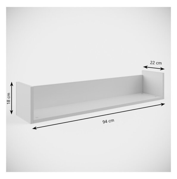 Kocot kids Detská polica Victor 94 cm biela