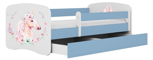 Kocot kids Detská posteľ Babydreams kôň modrá, variant 70x140, bez šuplíků, bez matrace