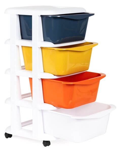 MODERNHOME Detský regál na kolieskach Rest 74 cm farebný