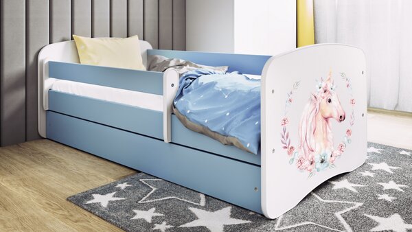 Kocot kids Detská posteľ Babydreams kôň modrá, variant 70x140, bez šuplíků, bez matrace