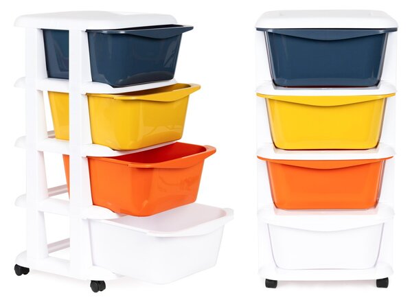 MODERNHOME Detský regál na kolieskach Rest 74 cm farebný