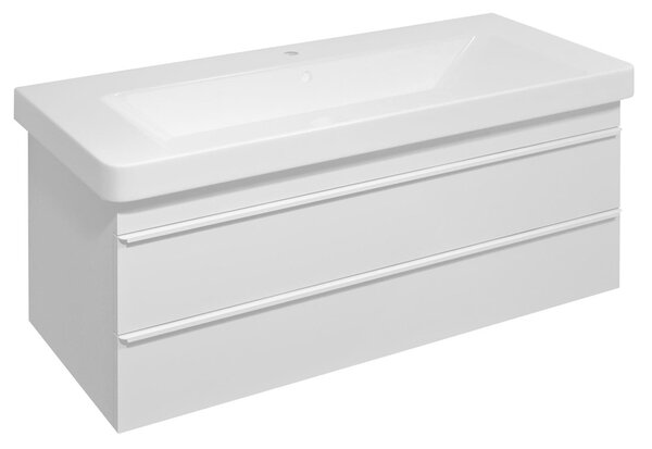 Sapho, SITIA umývadlová skrinka 101,4x50x43,4cm, 2x zásuvka, biela matná, SI105-3131