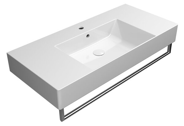 GSI GSI, KUBE X keramické umývadlo 100x47cm, s odkladacími plochami, biela ExtraGlaze, 9451111