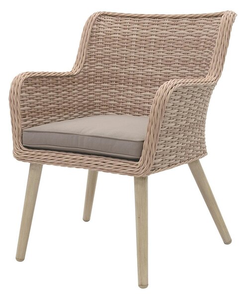 DEOKORK Záhradná ratanová zostava MALIBU 1+6 (cappuccino)