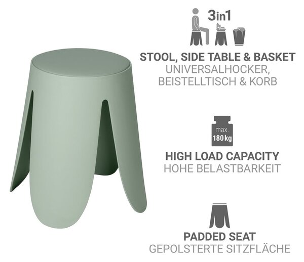 Šalviová zelená plastová stohovateľná stolička Comiso – Wenko