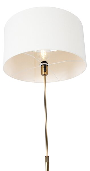 Stojaca lampa nastaviteľná bronzová s tienidlom bielym 50 cm - Parte