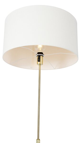 Stojaca lampa nastaviteľná zlatá s tienidlom bielym 50 cm - Parte