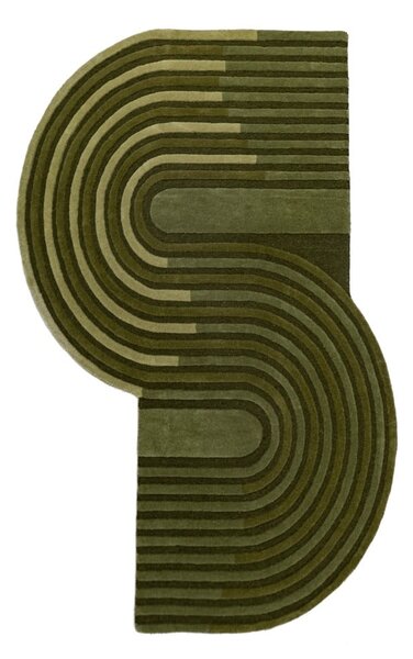 Zelený ručne tkaný vlnený koberec 150x240 cm Conway Retro – Flair Rugs