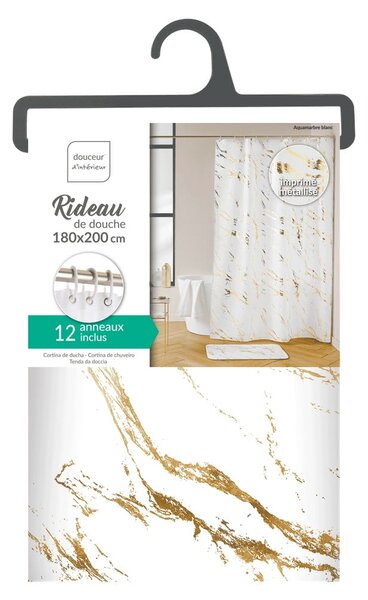 Sprchový záves 180x200 cm Aquamarbre – douceur d'intérieur