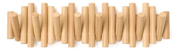 Nástenný vešiak z borovicového dreva v prírodnej farbe 61 cm Picket – Umbra