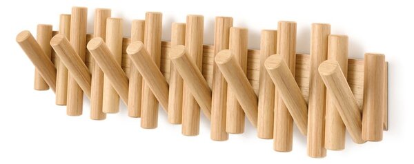 Nástenný vešiak z borovicového dreva v prírodnej farbe 61 cm Picket – Umbra