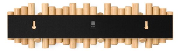 Nástenný vešiak z borovicového dreva v prírodnej farbe 61 cm Picket – Umbra
