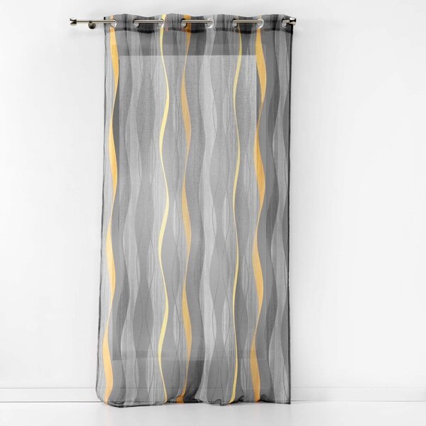 Sivá voálová záclona 140x240 cm Ondulys – douceur d'intérieur