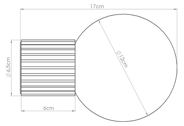 Krémové nástenné svietidlo ø 12 cm Orbital – Sollux