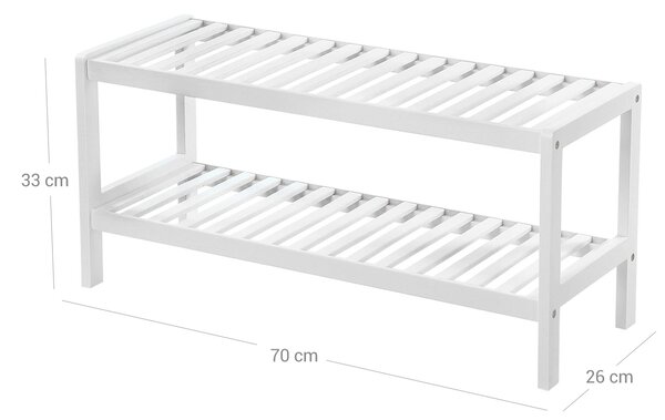 SONGMICS Botník Simple 70 cm biely