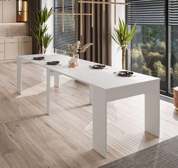 JEDÁLENSKY STÔL AZURO 50 - 302 cm BIELY ROZKLADACÍ