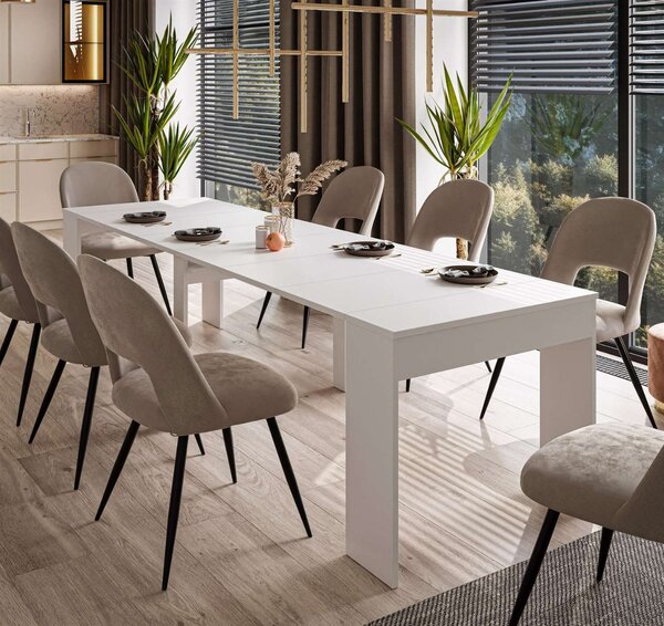 JEDÁLENSKY STÔL AZURO 50 - 302 cm BIELY ROZKLADACÍ