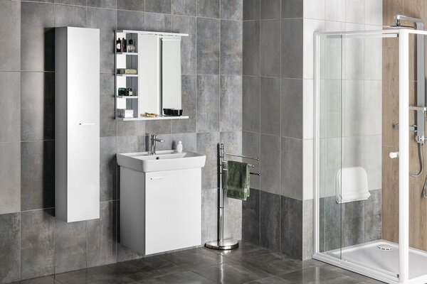 Aqualine Aqualine, KORIN zrkadlo s LED osvetlením a poličkami 60x70x12cm, KO370