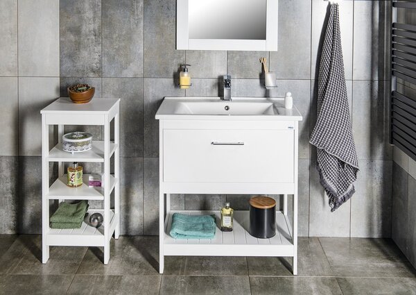 Aqualine Aqualine, ETIDE umývadlová skrinka 71,5x85x44 cm, matná biela, ET725