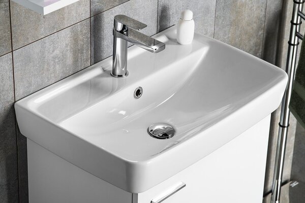 Aqualine Aqualine, DURU keramické umývadlo 60x40cm, biela lesklá, TU0351