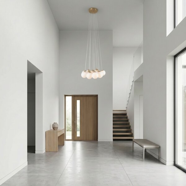 Brilagi - Luster na lanku GLOBE 15xE14/15W/230V biely