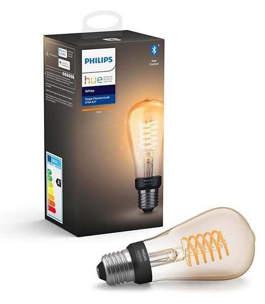 LED Stmievateľná žiarovka Philips Hue WHITE FILAMENT ST64 E27/7W/230V 2100K
