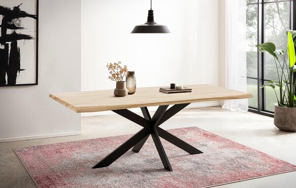 JEDÁLENSKÝ STÔL, dub, čierna, farba duba, 200/100/76 cm P & B - Online Only jedálne, Online Only