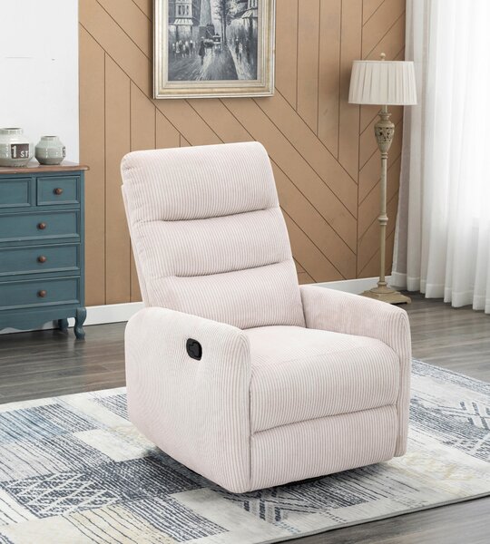 RELAXAČNÉ KRESLO, kov, textil, béžová Carryhome - Kreslá