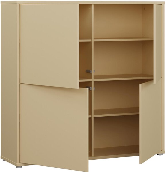 VYSOKÁ KOMODA, žltá, 124,5/121,5/34,9 cm Carryhome - Online Only drobný nábytok, Online Only