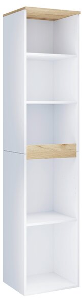 REGÁL DO KÚPEĽNE, biela, dub medový, 40/180/35 cm MID.YOU - Kúpeľňové skrinky, Online Only