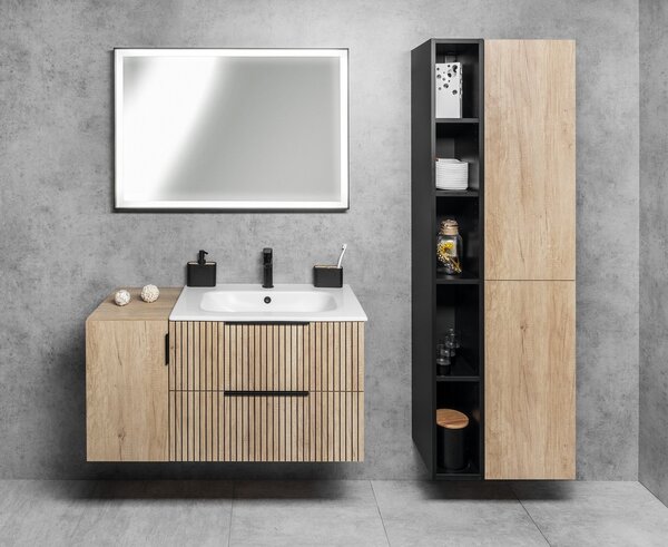 Sapho Sapho, CIRASA umývadlová skrinka 139,6x75x46cm, 3x zásuvka, dub alabama, CR141-2222-31