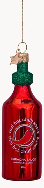 Ručne fúkaná vianočná ozdoba Thai Hot Chili Sauce