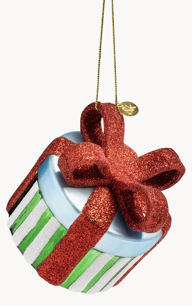 Ručne vyrobená sklenená vianočná ozdoba Gift