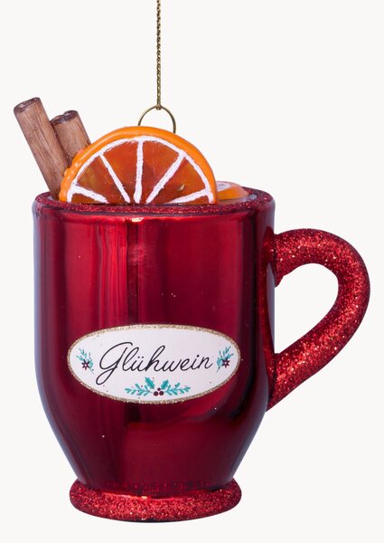 Ručne fúkaná vianočná ozdoba Glühwein