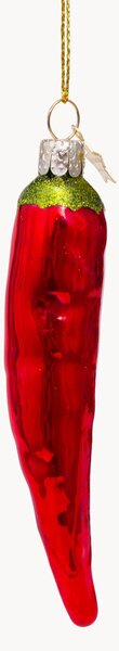 Ručne fúkaná vianočná ozdoba Red Chili Pepper