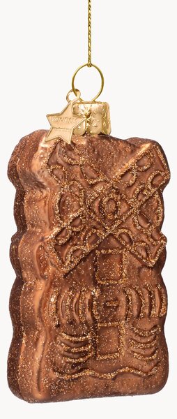 Ručne fúkaná vianočná ozdoba Dutch Speculaas Koekje