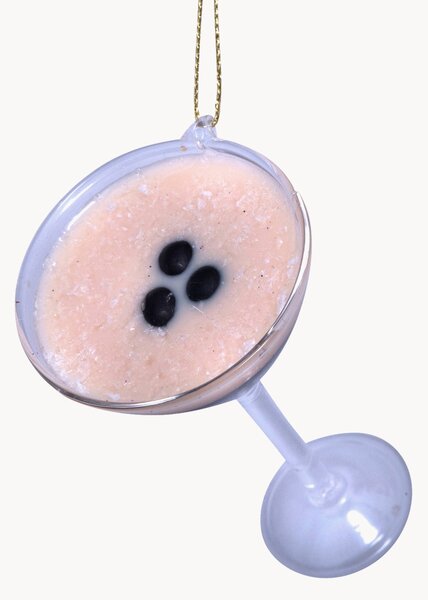 Ručne fúkaná vianočná ozdoba Espresso Martini