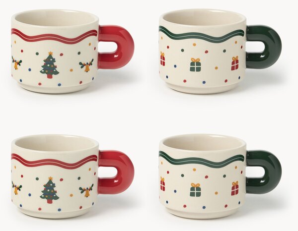 Vianočné hrnčeky Cutemas, 4 ks