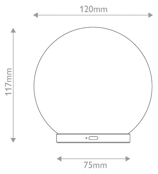 Elstead Stolová LED lampa Luna s a akumulátorom, mramorovo biela/zlatá, 12 cm,, Biela / opálová, Obývacia izba / jedáleň, Kameň, Stojacie svietidlo