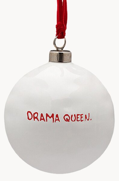 Ručne vyrobená vianočná guľa Drama Queen