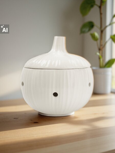 Sinsay - Porcelánová nádoba na cesnak - biela