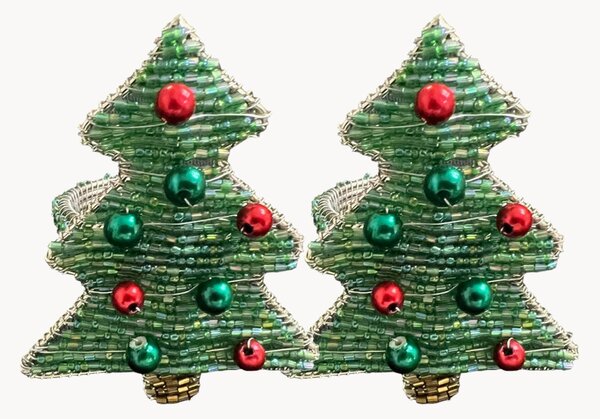 Vianočné krúžky na obrúsky Beaded, 2 ks