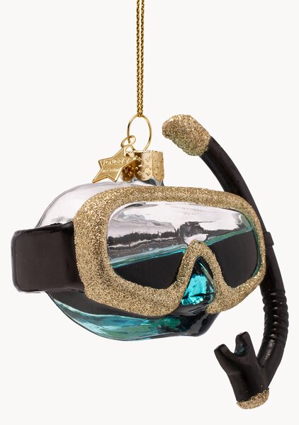 Ručne fúkaná vianočná ozdoba Snorkeling Glasses