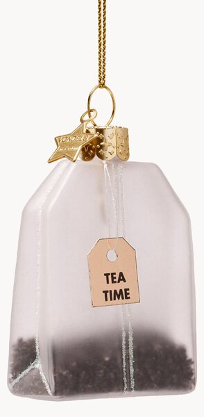 Ručne fúkaná vianočná ozdoba Tea Bag