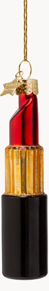 Ručne fúkaná vianočná ozdoba Lipstick