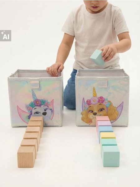 Sinsay - Skladacie úložné koše 2 pack - viacfarebná