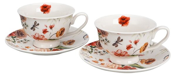Porcelánová šálka na nohe s podšálkou Royal Rebecca 250 ml sada 2ks